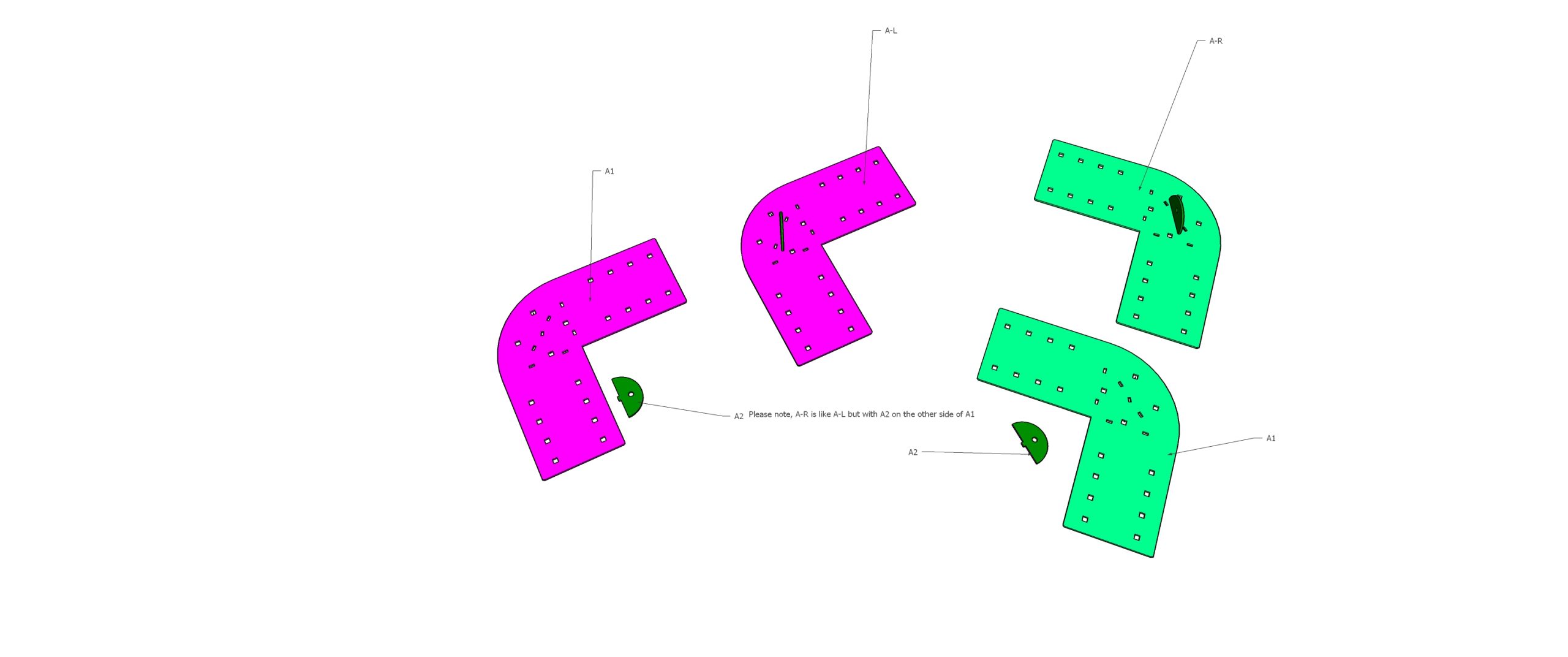 A1 A-left A-right Parts