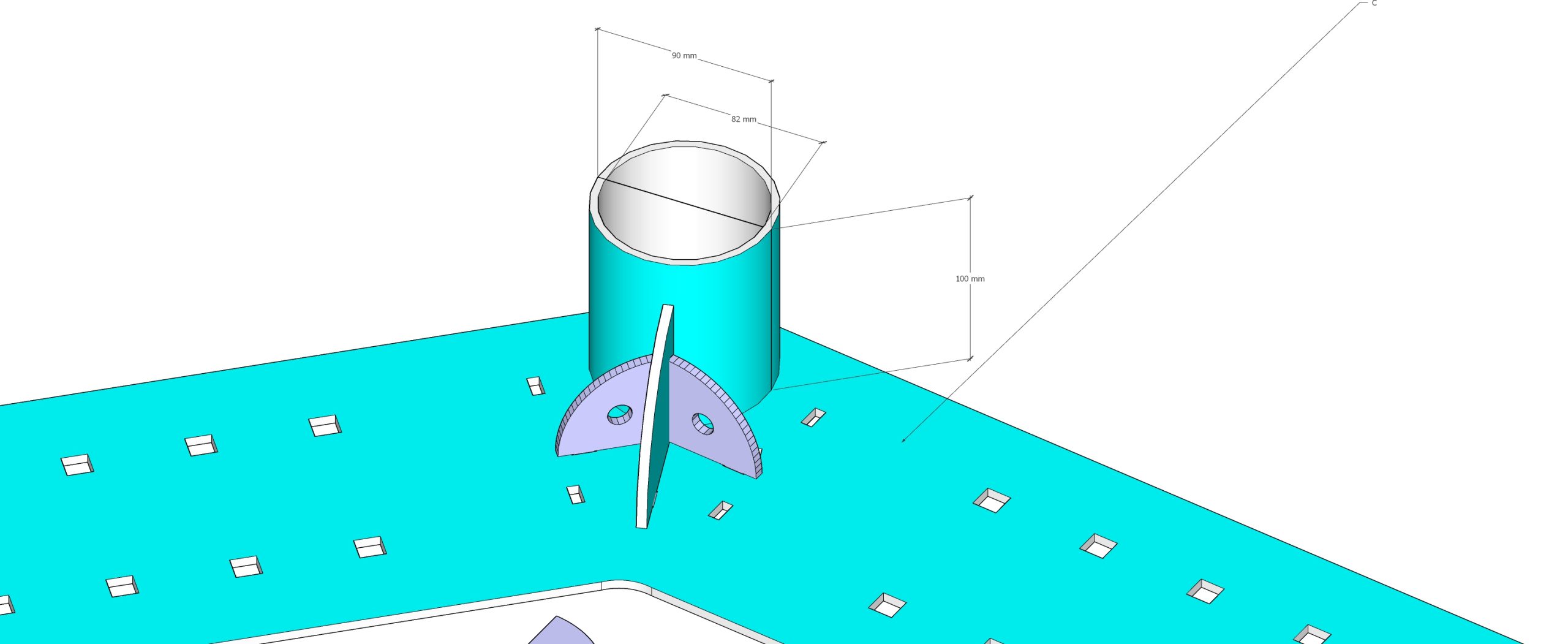 Part C Tube and Gussets