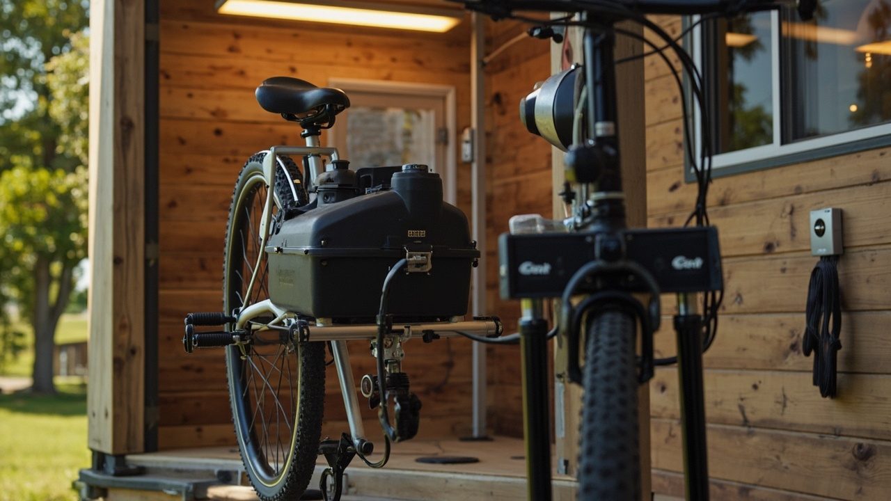 Bicycle with generator setup