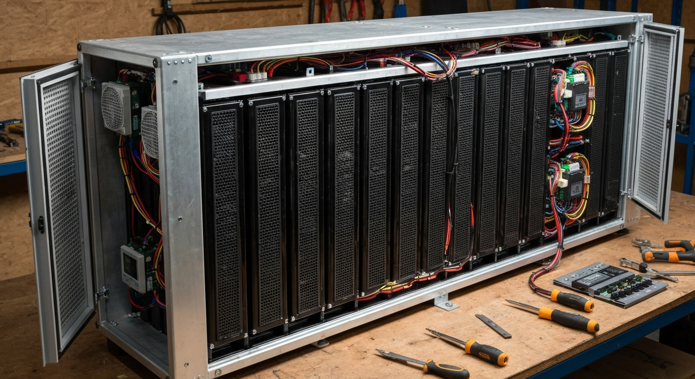 Huge 32kWh LiFePO4 DIY Battery Build