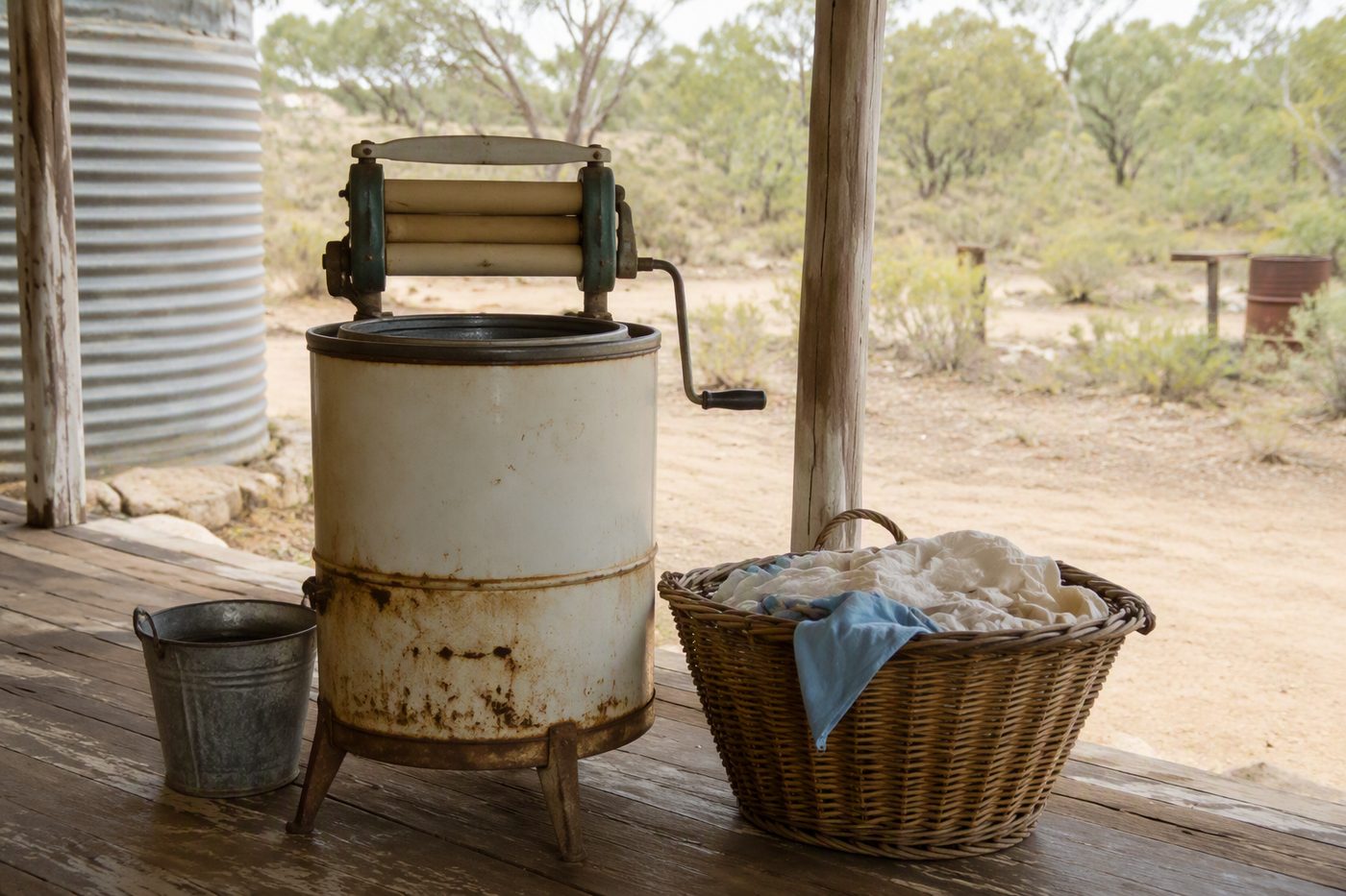Generated illustration for off-grid-washing-machine