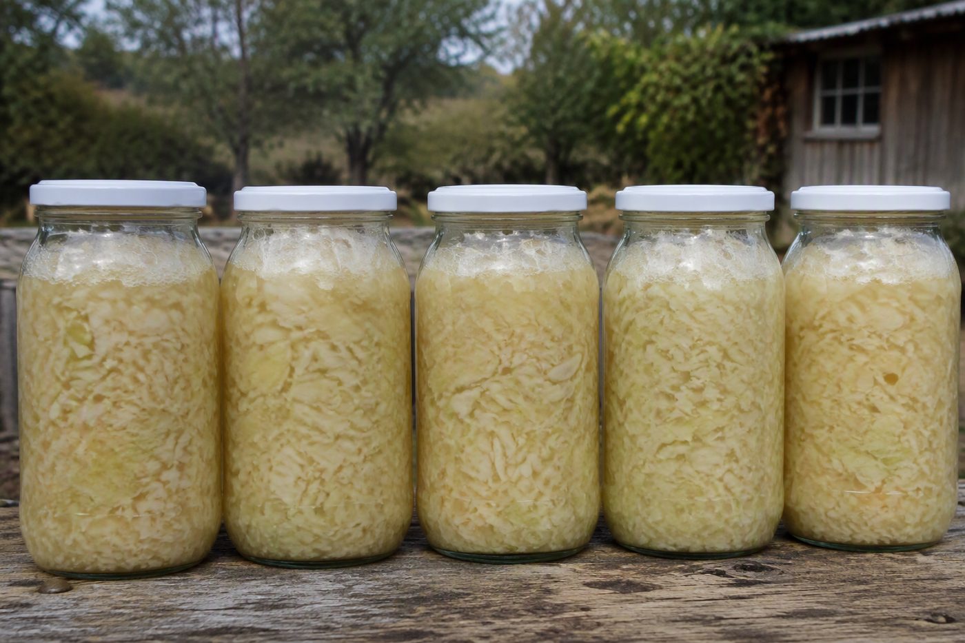 Generated illustration for sauerkraut-making