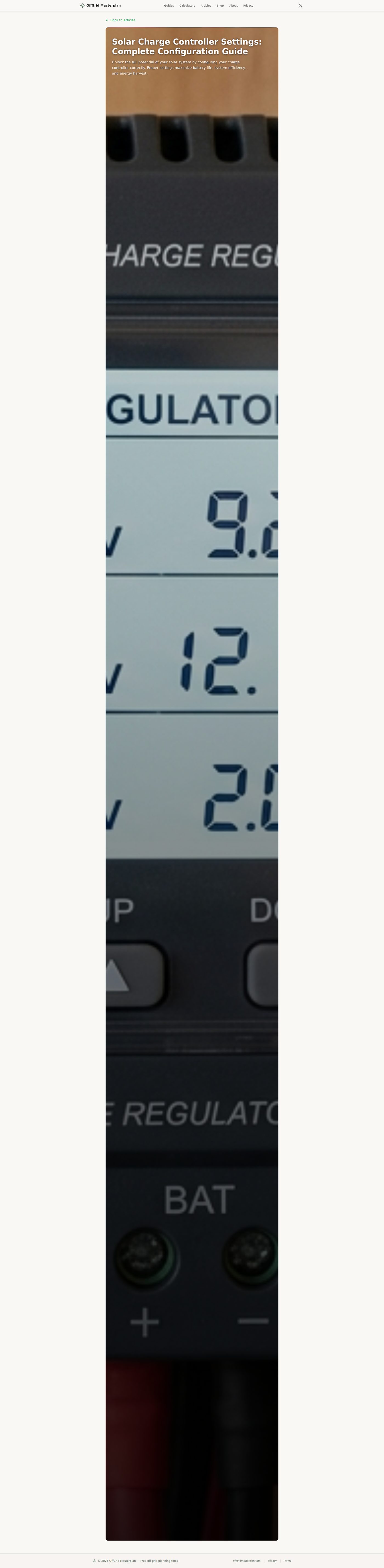 Solar charge controller image