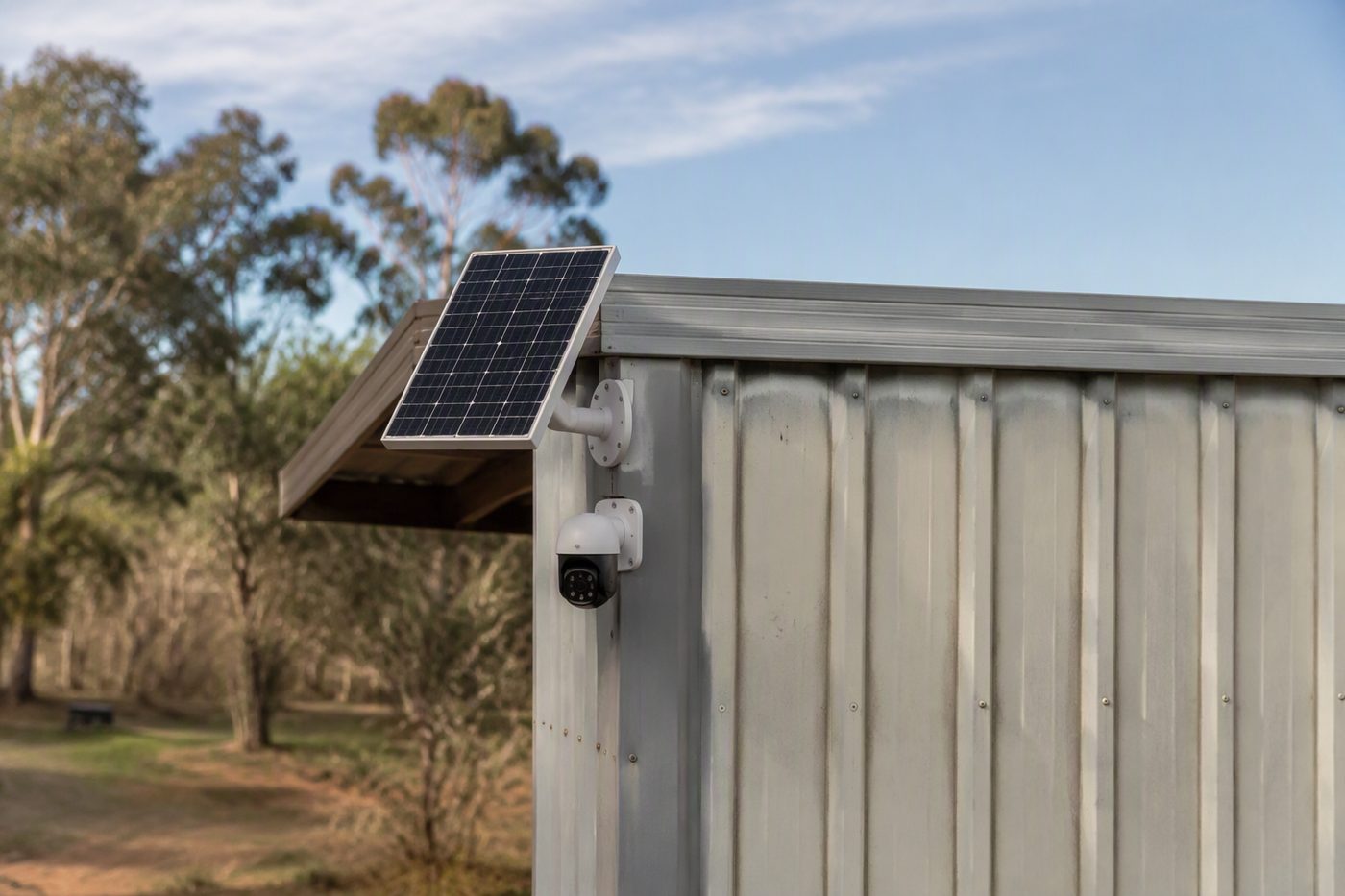 Generated illustration for solar-security-camera