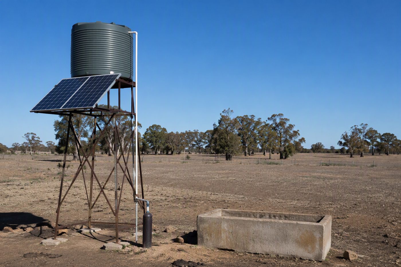 Generated illustration for stock-grid-water-system