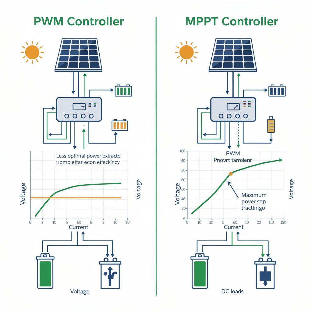 Solar charge controllers for off-grid