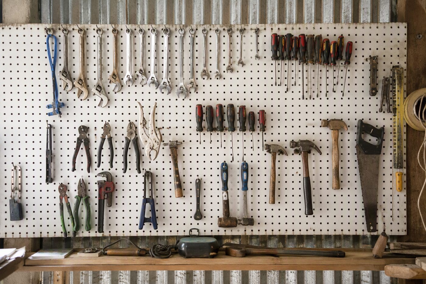 Generated illustration workshop tool storage
